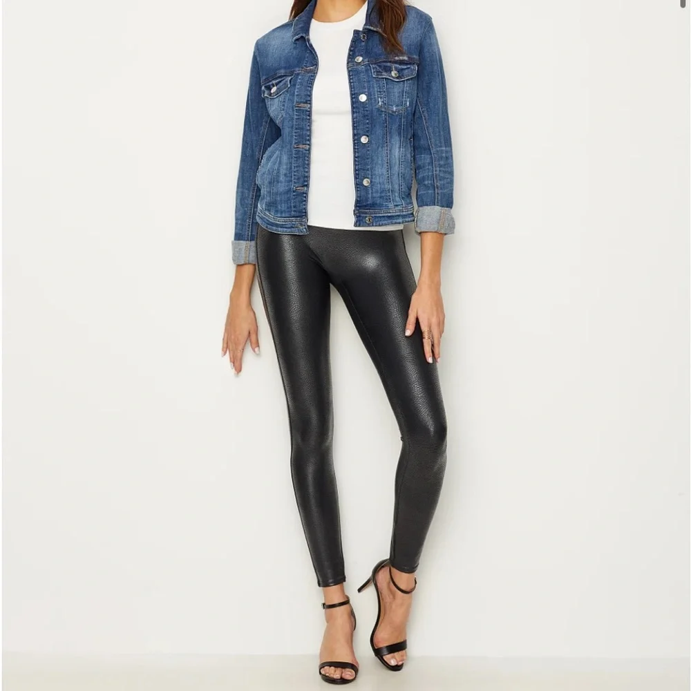 SPANX Faux Leather Pebbled Leggings - Picture 3 of 12